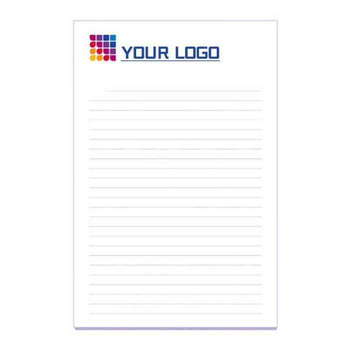 Custom Adhesive Notepads 50 Sheets Ruled Lines Draft Paper Sticky Note Pad