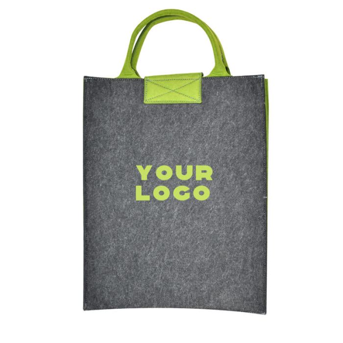 Custom Felt Bag 16.54"W x 14.57"H Laptop Storage Files Organizer Tote for Office School Promotion