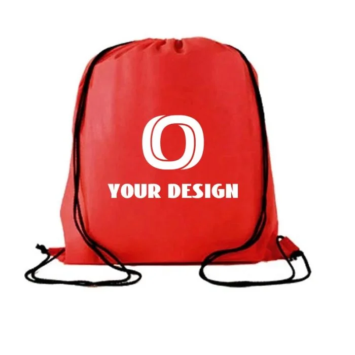 Durable Water Resistant Non-Woven Drawstring Backpack 16"H x 15" W