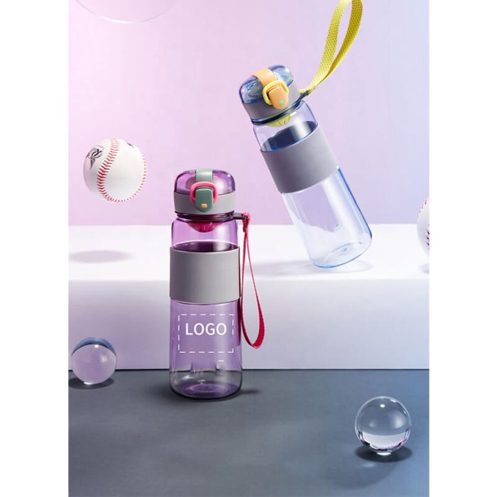 Custom BPA Free Portable Sports Bottle Plastic Water Bottles with Tea Drain Carrying Handle