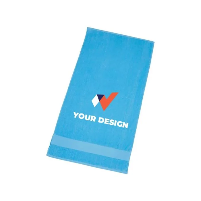 Personalized Full-Color Print Cotton Beach Towel 55" H x 28.75" W