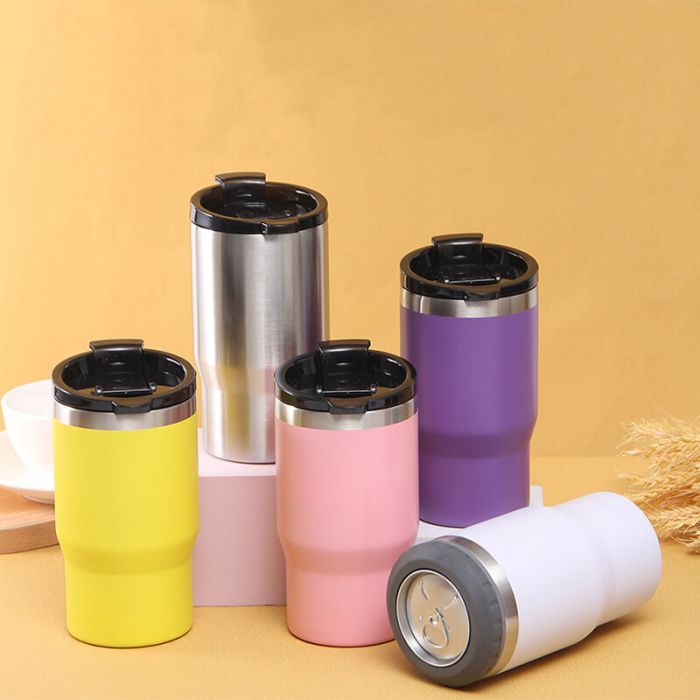 Custom Logo 14oz Stainless Steel Coffee Mug Vacuum Insulated Tumbler Travel Car Cup