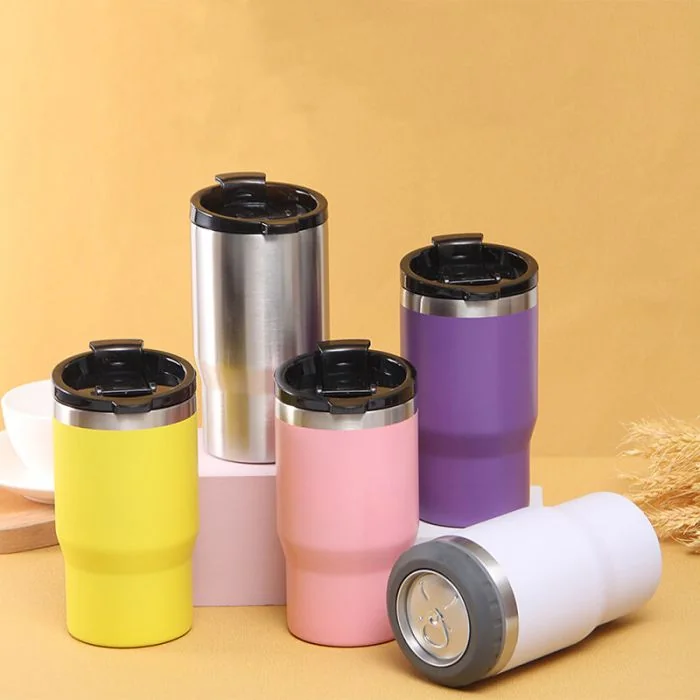 Custom Logo 14oz Stainless Steel Coffee Mug Vacuum Insulated Tumbler Travel Car Cup