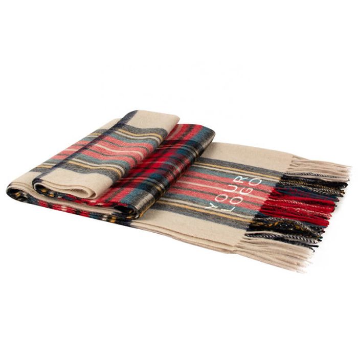 Custom Cashmere Scarves Long Shawls Plaid Wraps Blanket Luxury Tassels Stole