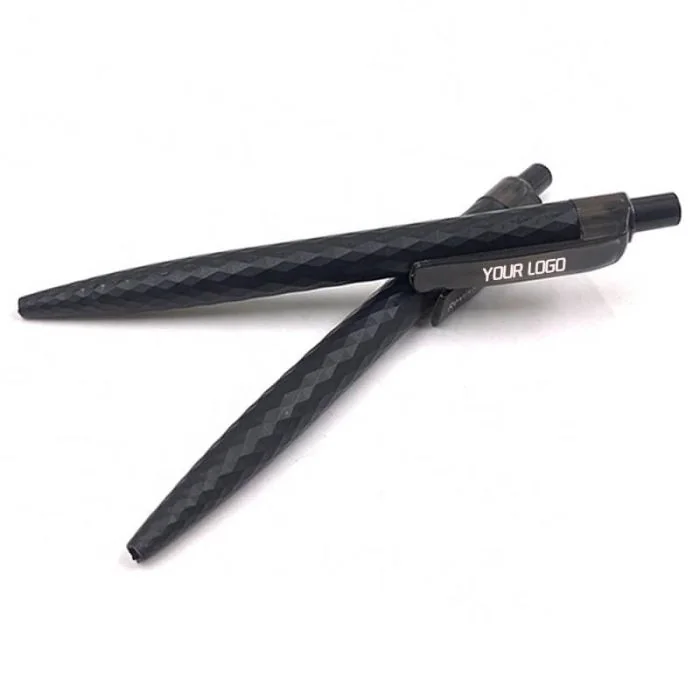 Custom Promotional Ballpoint Pen Advertising Plastic Ball Pen with Diamond Pattern