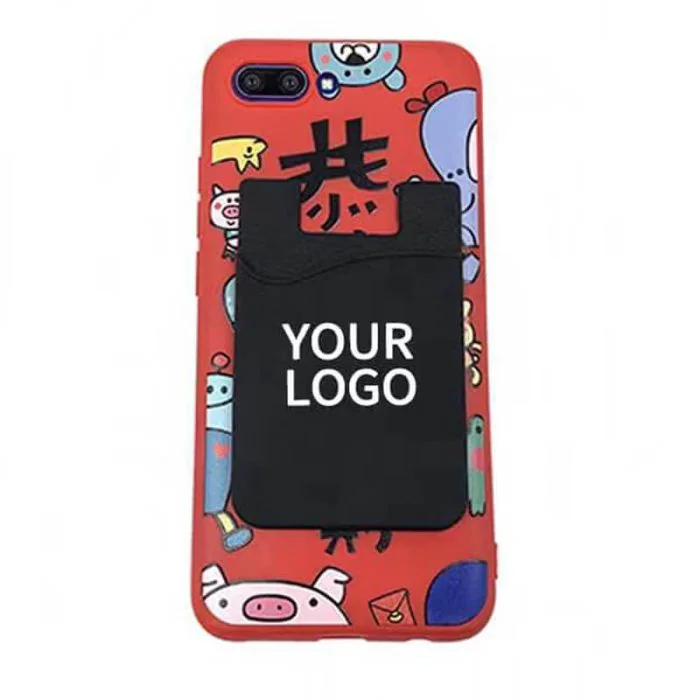 Custom Wholesale Silicone Card Holder Phone Wallet Pocket for Smart Mobile Phones Back Cover