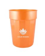 Custom 22 Oz. BPA-Free Squat Fluted Stadium Cup Dishwasher Safe for Events & Giveaways