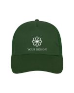Custom 5 Panel Mesh Back Cap - Personalized Brushed Cotton Twill Hats 