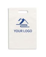 Custom 9W x 14H Die Cut Plastic Bag Reusable Boutique Shopping Retail Gift Bags