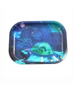Custom Snack Tobacco Plate Serving Tray Promotional Metal Rolling Tray for Party Event