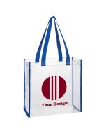 Custom Clear PVC Tote Bag 12" W x 12" H Perfect for Stadiums and Outdoor Events