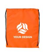 Custom Durable 210D Polyester Drawstring Cinch Pack Backpack with Adjustable Cords 17.5"H x 14.5" W
