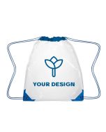 Custom Durable Clear PVC Drawstring Backpack 17"H x 14" W