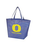Custom Durable Non-Woven Crosshatched Tote Bag 13"H x 20" W