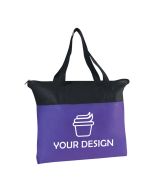 Custom Durable Non-Woven Zippered Tote Bag 15" H x 18" W
