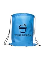 Custom Durable Promotional Polypropylene Drawstring Backpack 17.5" H x 14.5" W