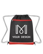 Custom Durable Water-Resistant Drawstring Bag 18" H x 14" W