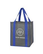 Custom Eco-Friendly Heathered Non-Woven Shopper Tote Bag 15" H x 13" W