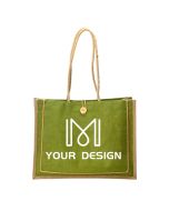Custom Eco-Friendly Jute Tote Bag 14"H x 18" W x 5.5"D