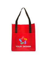 Custom Eco-Friendly Non-Woven Shopper Tote with Pocket 16"H x 9" W