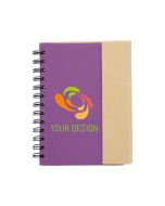 Custom Eco-Friendly Notebook with Click Pen and Sticky Notes