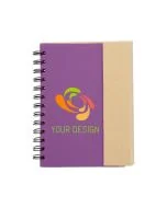 Custom Eco-Friendly Notebook with Click Pen and Sticky Notes