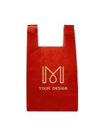 Custom Eco-Friendly Reusable T-Shirt Style Non-woven Tote Bag 14.25" H x 11" W