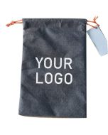 Custom Eco-friendly RPET Non-woven 14.17"W x 11.42"H Drawstring Shoe Bags Storage Pouch Travel Packaging Bag