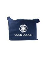 Custom Eco-Green Jute Tote Bag - Velcro Closure, Cotton Handles 13.75" H x 17.75" W