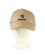 Custom Econo Polyester Caps with 5-Panel Design and Adjustable Velcro Closure