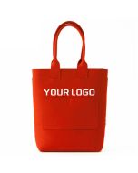 Custom Felt Handbag 11.81"W x 13.78"H with A Front Pocket Fashion Grocery Tote Shopping Bag