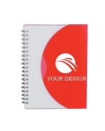 Custom Full Color Logo Spiral Notebook with 80 Lined Pages and Polypropylene Cover
