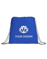 Custom Imprint Durable Polypropylene Drawstring Backpack 14.5" H x 14.5" W