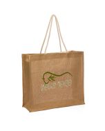 Custom Jute Lunch Bags 15.88W x 14H Eco-friendly Grocery Gift Shopping Tote Merchandise Bag
