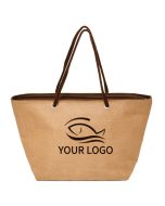 Custom Jute Shopping Tote 21W x 12H Grocery Bags Handbag for School Travel Picnic