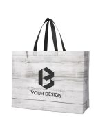 Custom Laminated Non-Woven Water-Resistant Tote Bag 15.38"H x 16.5" W