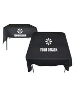 Custom Logo Print  Polyester Cotton Square Table Cover - 58-inch
