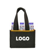 Custom Multiple Bottles Wine Felt Bag 8.07"W x 6.1"H Reusable 6 bottle Packed Wine Bags