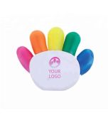 Custom Muti-color Promotional Hand Shape Highlighter Pen Watercolor Pens with Fluorescent Color