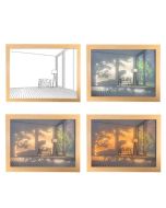 Custom Photo Night Light with USB Illuminated Picture Frame, 3 Adjustable Color Modes & Wired Controller 12.4"L× 8.9W
