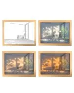 Custom Photo Night Light with USB Illuminated Picture Frame, 3 Adjustable Color Modes & Wired Controller 12.4"L× 8.9W