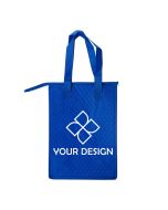 Custom Non-woven Functional Zipper Insulated Lunch Tote Bag 13" H x 9" W