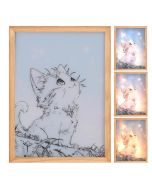 Custom Photo Night Light with USB Illuminated Picture Frame, 3 Adjustable Color Modes & Wired Controller 8.9"L× 12.4W