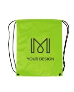 Custom Print Versatile Nylon Drawstring Backpack 16.5" H x 13.5" W