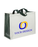 Custom RPET Laminated Matte Non-Woven Shopper Tote 13"H x 17" W