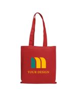 Custom Sturdy Colored Magazine Economy Tote Bag 12.5"H x 12"W with 24" Cotton Handles