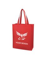 Custom Stylish Matte Laminated Non-Woven Shopper Tote Bag 16"H x 12.5" W x 5" D