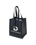 Custom Stylish Mid-Size Fashion Laminated Polypropylene Tote Bag 11.75"H x 9.5" W