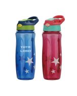 Custom Tritan Motivational Water Bottle Eco-Friendly Sports Plastic Bottles with Pop-up Straw