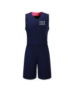 Custom V-Neck Basketball Jerseys Athletic Vest Pants Suit Sleeveless Team Uniforms